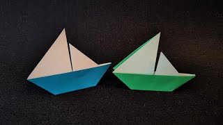 Origami Segelboot falten mit Papier  Segelboot basteln  DIY [upl. by Zippel]