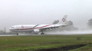 Aerounion Airbus A300 Wet Take Off MROC Costa Rica [upl. by Noyahs]