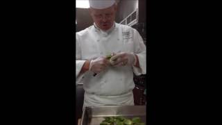 Chef Ziffy shows How To Trim an Artichoke [upl. by Nnyl]