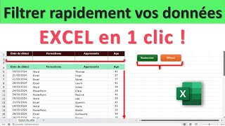 Excel  Filtrer rapidement vos données en un clic pour faciliter vos recherches 👍 [upl. by Ennaitsirhc]