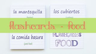 Flashcards Food  Revision Leaving Cert Spanish Vocabulary [upl. by Rakabuba]