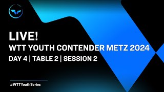 LIVE  T2  Day 4  WTT Youth Contender Metz 2024  Session 2 [upl. by Shanks644]