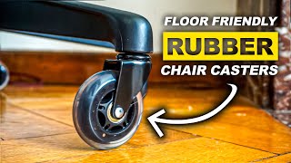 Review after Two Months Rubber Rollerblade Wheels for Office Chair [upl. by Mullane]