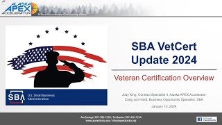 SBA Veteran Certification VetCert Update 2024 [upl. by Maretz494]