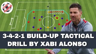 3421 buildup tactical drill by Xabi Alonso [upl. by Lleoj]