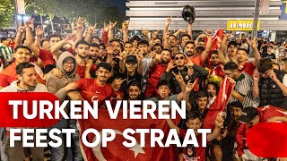 Turken in Amsterdam NieuwWest blij tijdens EK [upl. by Mcgaw]