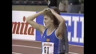 Heike Drechsler  22 27 WR vs Marilyn Ottey  22 66  200m World Indoor Championship 87 [upl. by Aidnama820]