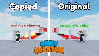 Copying People’s Obbies Until They Notice 2 Roblox Obby Creator [upl. by Roskes]