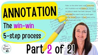 Annotation  Part 2  A 5step guide to help you teach and use annotation in your English classroom [upl. by Yrelle]