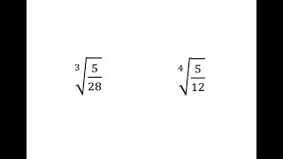 Rationalize the Denominator  Cube Root and 4th Root [upl. by Ernestine]