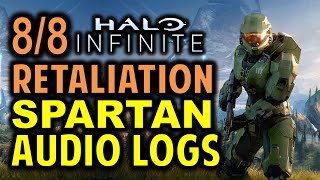 Retaliation Spartan Audio Logs All 8 Locations  Halo Infinite Collectibles Guide [upl. by Teddy437]