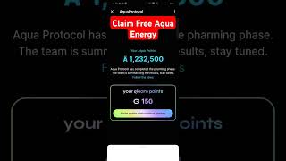 How to Claim a free Aqua Protocol Energy aquaprotocol gleam gleampoint [upl. by Laktasic]