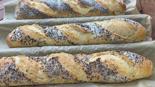 Knuspriges Baguette selber backen perfektes und leckeres Brot Rezept [upl. by Orji]