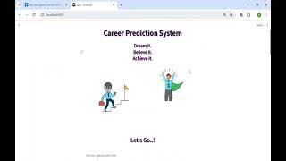 CAREER PREDICTION SYSTEM PROJECT VIDEO [upl. by Eulalie873]