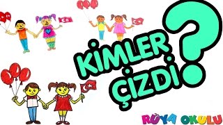 Sizden gelen resimler  23 NİSAN  Kimler Çizdi  Resim Sergisi  RÜYA OKULU [upl. by Ebocaj]