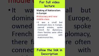 Notes  Nationalism in Europe  Making of Nationalism in Europe  Class 10  NCERT  Exams [upl. by Keefe]