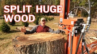 Splitting HUGE WOOD on the Splitforce SF9T [upl. by Sukin]