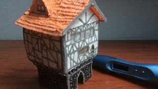 3D PEN  Making a Medieval House  3D pen creations [upl. by Braswell973]