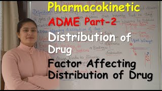 Pharmacokinetics in Hindi  Part 2  Distribution of Drug  Factor Affecting Distribution of Drug [upl. by Allwein]