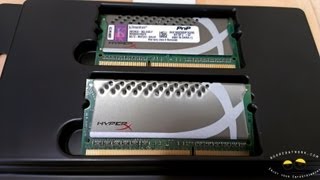 Kingston HyperX 8GB 2x4GB DDR3 1600MHz CL9 SODIMM Laptop Memory Installation [upl. by Ijic924]