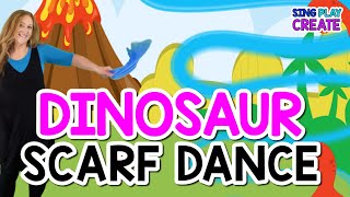 Dinosaur Scarf Activity Dinosaur Movement Activity  Dinosaur Brain Break Sing Play Create [upl. by Roque15]