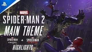 Marvels SpiderMan 2 Main Theme OST Greater Together Music Video [upl. by Rosenkrantz]