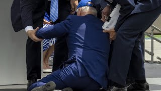 Joe Biden cannot walk on stage without falling over [upl. by Hannej]