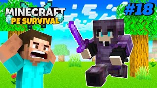 Finally Upgraded My Armour and Tools in Netherite in Minecraft PE Survival Series 18 [upl. by Robb]