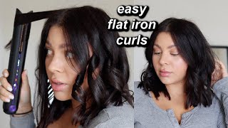 HOW TO CURL YOUR HAIR WITH A STRAIGHTENER BEST WAY TO CURL SHORTER HAIR  PRO HAIRSTYLIST TUTORIAL [upl. by Ardekahs]