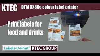 Food Labelsto Natashas Law  CX86e colour label printer  LabelsUPrint ®  KTEC GROUP UK [upl. by Llerdnam]