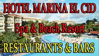 HOTEL MARINA EL CID RESTAURANTS amp BARS Review menus quality amp everything food related [upl. by Mcquade]