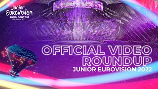 Junior Eurovision 2022 Official Video Roundup  All 16 Songs  SpinTheMagic [upl. by Yeltsew679]