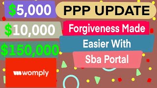 WOMPLYFOUNTAINHEAD PPP Loan Forgiveness Get Forgiveness Even Faster With SBA Portal [upl. by Nairod935]