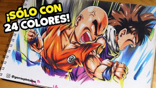 COMO DIBUJAR A GOHAN Y KRILIN DRAGON BALL LEGENDS [upl. by Switzer]