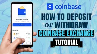 How to DEPOSIT or WITHDRAW on Coinbase App  Bitcoin and Crypto Tutorial [upl. by Enawd]