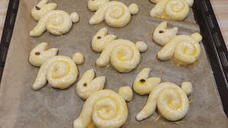 Osterhasen aus QuarkÖlTeig fluffig und einmalig lecker Rezept [upl. by Gradey]