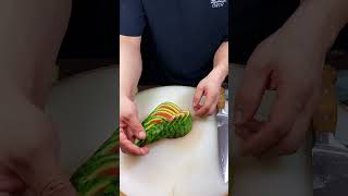 How to carve fruit very fast and beauty fruit carving design [upl. by Eudoxia680]