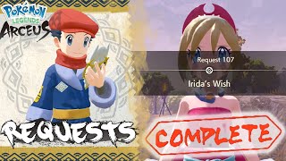 Pokemon Legends Arceus Request 107 Walkthrough quotIridas Wishquot How To Unlock amp Guide [upl. by Arria]