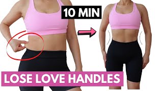 EASY standing workout to burn love handles amp muffin tops in 10 day challenge no jumping Hana Milly [upl. by Payne819]