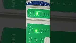 Cable Tester RJ45 RJ11  Testing CAT6 Cable Connectivity  shortvideo  shorts [upl. by Allemat850]