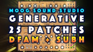 Moog Sound Studio Generative Patches DFAM  Subharmonicon [upl. by Ymmas]