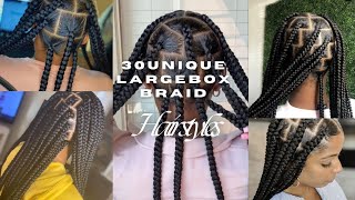 30 Unique Large Box Braids Hairstyles boxbraidsbraids knotlessbraids hairstyles [upl. by Glavin]