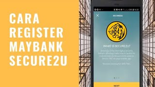 Cara Register Maybank Secure2u [upl. by Diskin]