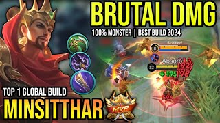 MINSITTHAR BEST BUILD 2024  BUILD TOP 1 GLOBAL MINSITTHAR GAMEPLAY  MOBILE LEGENDS✓ [upl. by Llehsar]