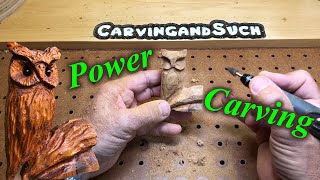 How to Power wood carving a Owl with Dremel Kutzall [upl. by Initsed]