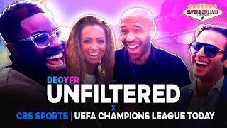 Decyfr UNFILTERED Super Bowl LVIII Feat Thierry Henry Kate Abdo and Micah Richards  CBS Sports [upl. by Nadab]