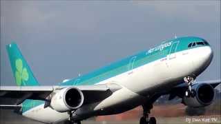 Aer Lingus Airbus A330300 Take Off Dublin Airport [upl. by Auhsuoj]