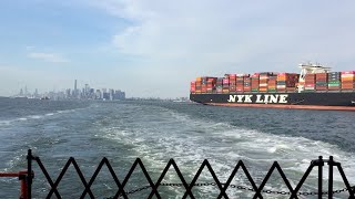 NYK LINE Cargo Ship and Staten Island Ferry [upl. by Katey]