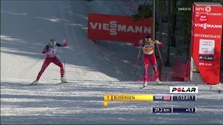 Oslo 2015 30 km finish  Bjørgen Johaug Jacobsen [upl. by Adranoel586]