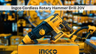 Ingco Cordless Rotary Hammer Drill 20V  Review and Demonstration [upl. by Swanhilda]